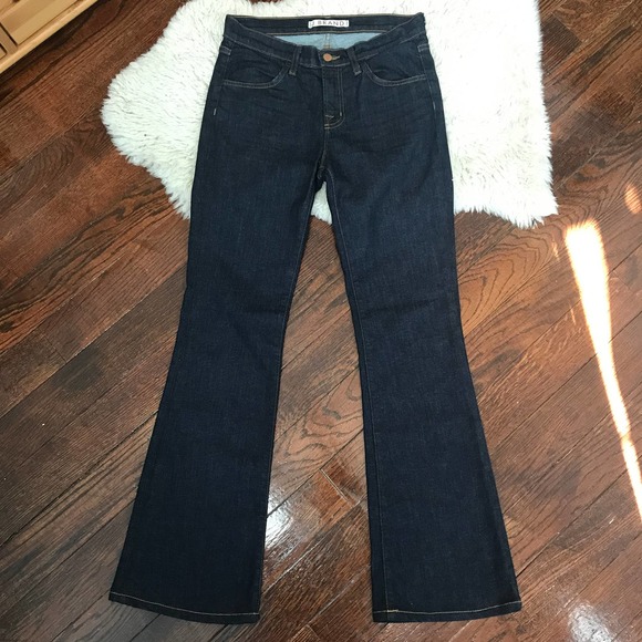J Brand Lexington Flare Jeans Size 26 Dark Wash Mid Rise Pure Style 2345C032 - Picture 1 of 9